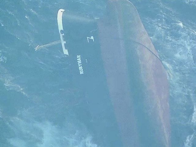 CENTCOM: Rubymar, a UK-owned bulk carrier hit by Yemen's Houthis, sinks in Red Sea