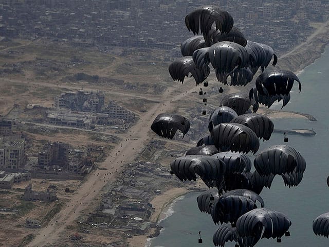 Thirteen aircraft dropped more humanitarian aid in Gaza