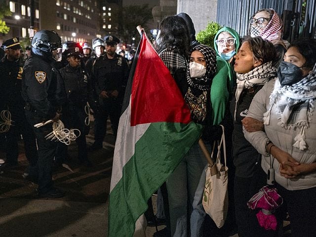 Pro-Palestinian protesters at Columbia University request 'humanitarian aid'