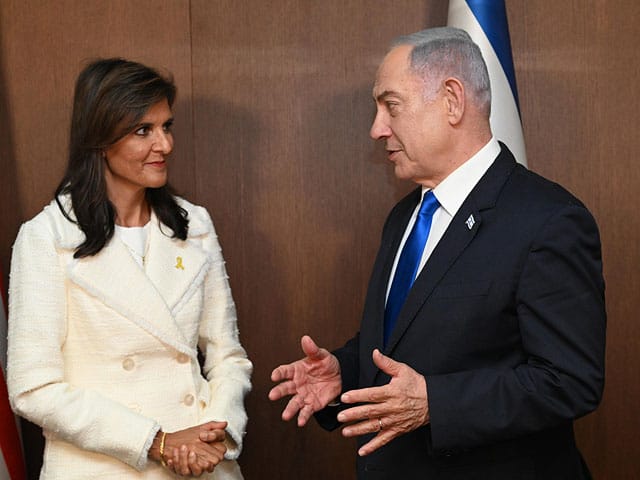 Benjamin Netanyahu meets with Nikki Haley, says Israel will achieve all its war aims