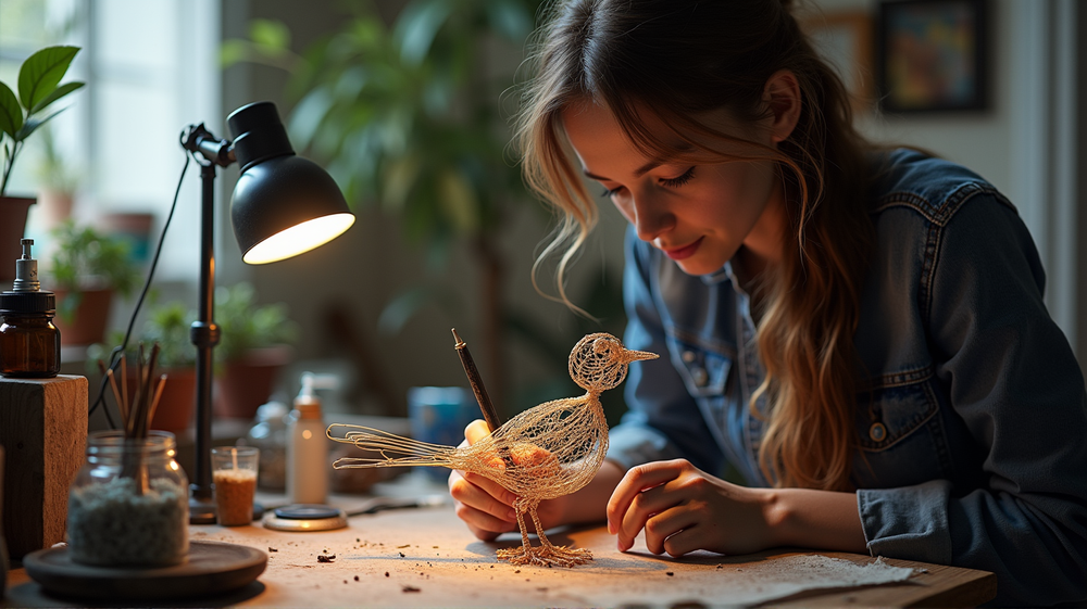 Handcrafted Wire Birds: A Scientist's Ode to Nature