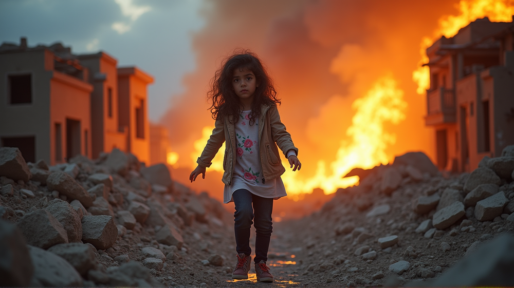 Tiny Survivor of Gaza Strike Relives Horror: 'Fire Filled the Sky'