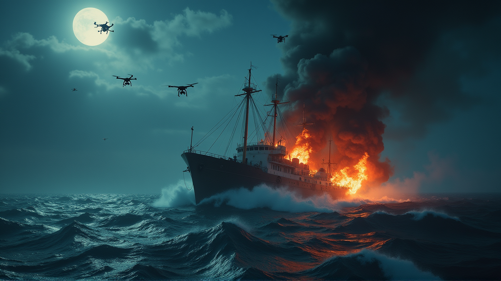 Dramatic Drone Attack on Aid Ship Bound for Gaza Stirs Global Concern