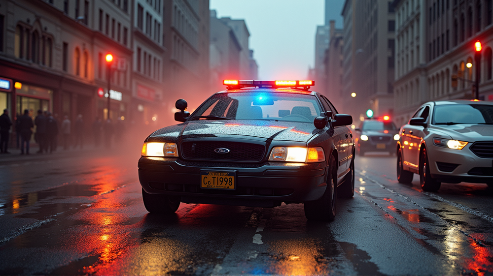 Bravery on the Line: RPD Officer Faces Danger as Suspect Crashes into Patrol Car