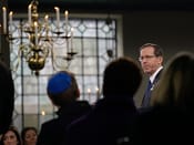 Israeli president confronted by protesters at Holocaust museum opening in Amsterdam