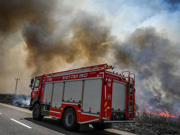 Rocket attack sparks fire in northern Israel Kibbutz