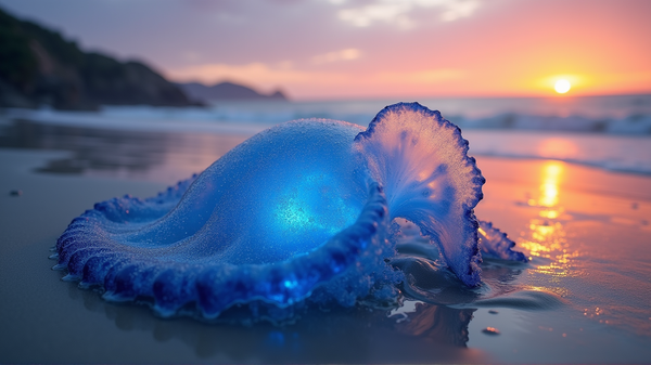 Mystical Blue Sails Sweep California's Shores: Ocean's Harbinger or Natural Spectacle?